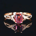SGARIT Custom Jewelry Manufacturer PT900 18k Rose Gold GRC Certificate 1ct pink Lab Gemstone diamond Ring Ruby Jewellery Ring