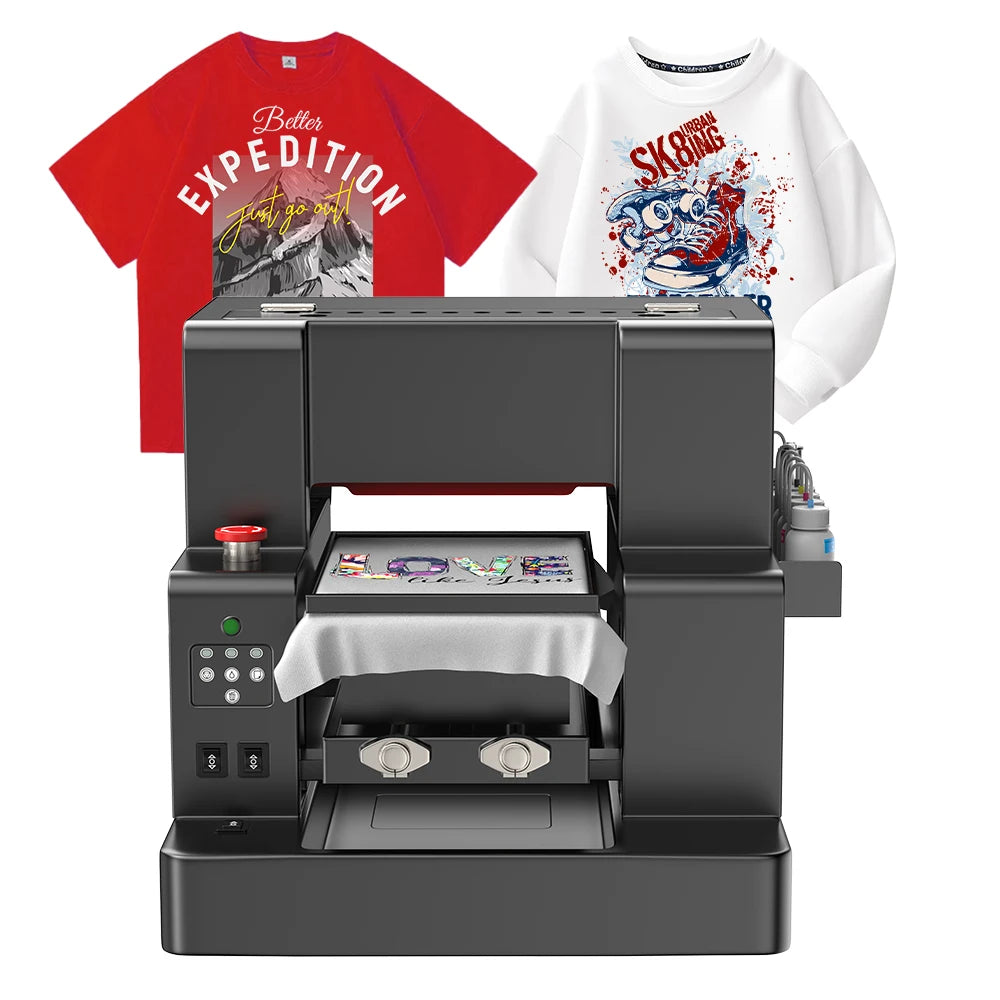 CMYKWW  6colors  All  Colors  Tshirt  A4  Tshirt Dtg Printer   T-shirt Printing Machine  Color and   White Printing