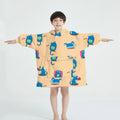 Factory Oversized Sherpa Hooded Wearable Blanket Sweatshirt with Pockets Kids Hooded Blankets for Winter Kids Hooded Blankets
