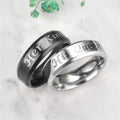 Hip Hop Stainless Steel Couple Ring Trendy Wedding Gift Personalized Design Fashionable King Queen Ring for Him Her Wholesale