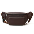 2024 Marksman New Style High Capacity Waterproof Zipper Closure Genuine Leather Crossbody Sling Unisex Chest Bag