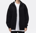 350G Heavy Fleece Hoodie Men's Double Zip Coat Thick Hooded Coat