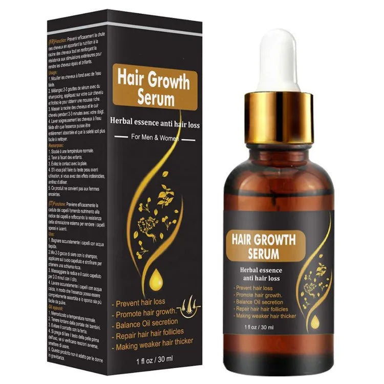 OEM Private Label Hair Growth Serum Repair Stops Hair Loss Promotes Thicker Faster Growing Hair Regrowth Serum