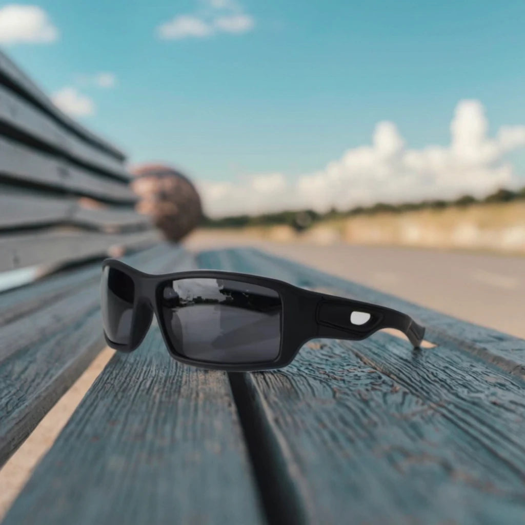 Fengbo UV400 Polarized Outdoor Sports Sunglasses Black Frame Unisex Internet Celebrity Street Y2K Future Style Versatile Simple