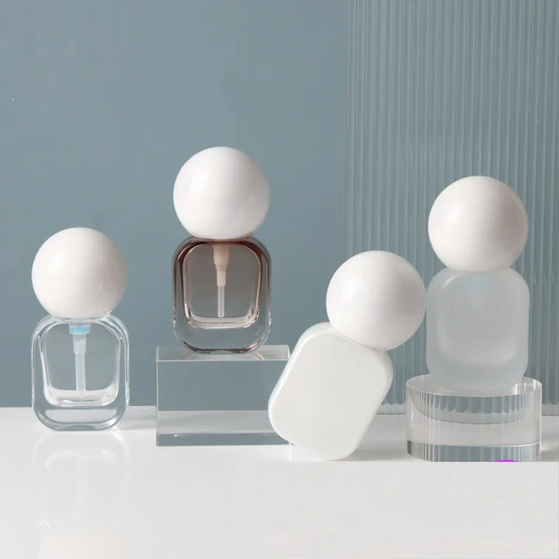 In Stock 20ml Mini Press Glass Bottle for Liquid Skincare Packaging-Face Cream Eye Cream Serum Toothpaste