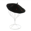 Low MOQ Custom Colorful Image Women Men Embroidery 100% Wool Berets for Sports & Party Use