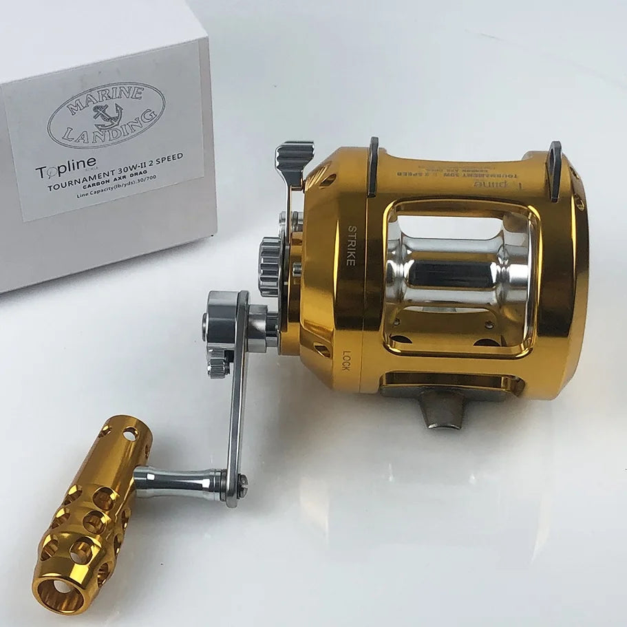 OEM Marine Lever Drag 2 Speed 30w Reel Fishing Saltwater Boat Fishing Big Game Fishing Trolling Reel