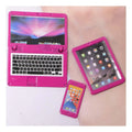 3pcs/set Mini Mobile Laptop Tablet Computer Mini Enamel Doll Charm Phone Notebook for Doll House Diy Accessories