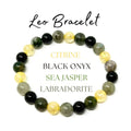Healing Crystal Inspired Jewelry Natural Stone Charm Bracelet Lucky Friendship Leo Zodiac Bracelet Gift for Women Drop Shipping
