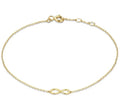 Simple Stainless Steel 18K Gold Plated Numerals 8 Infinity Bracelet Titanium Steel Hollow Infinity Link Chain Bracelet Jewelry