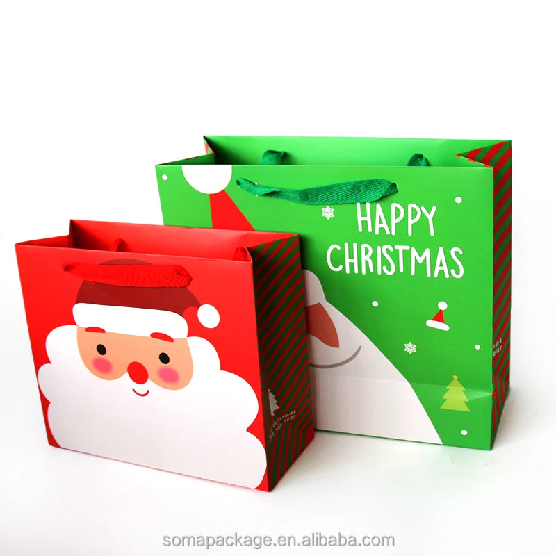 Wholesale Cheap Price High Quality Christmas Gift Bags Custom logo Bag Shopping Bags