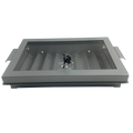Luxury 8-Row Metal Silvery Chip Tray for Casino Poker Table Chip Box to Hold 400pcs Chips