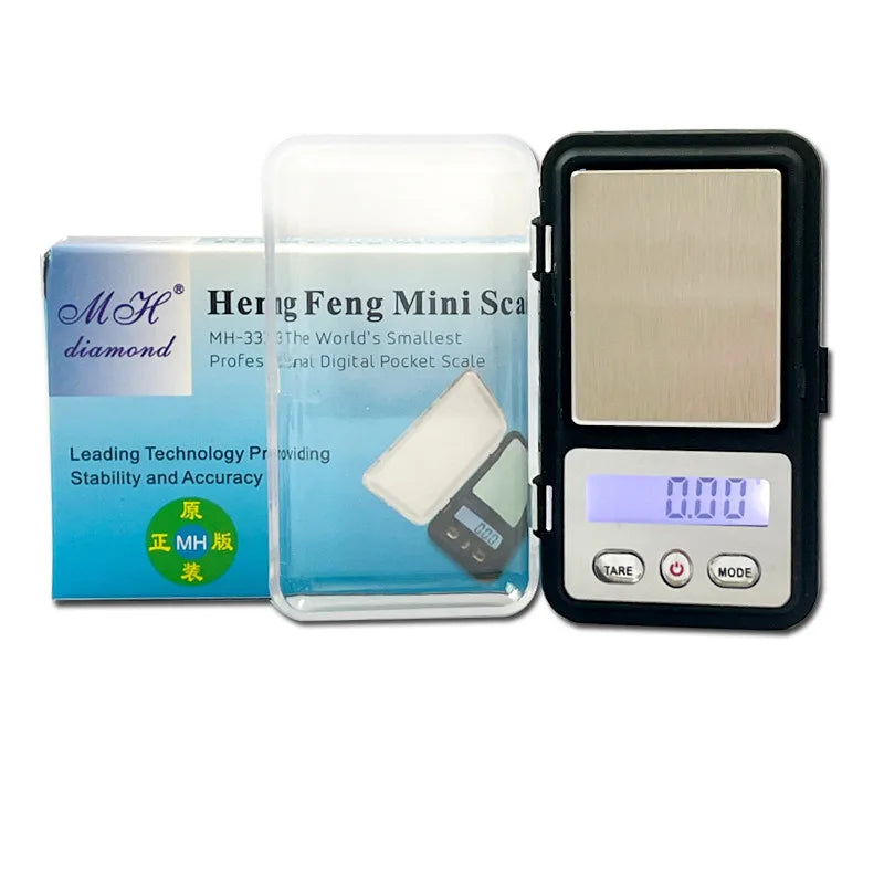 Weighing Electronic Scales Mini 500g 0.01g LCD Display Gram Digital Measurement Pocket Stainless Steel Jewelry Kitchen Scale