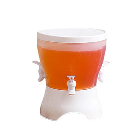4.5L Rotating Juice Container with Faucet Juice Bucket with Divider Cold Drink Containers Beverage Dispenser