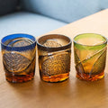 8 oz Edo Kiriko Style Japanese Rock Glass Whisky Cup Crystal-Cased Old Fashioned Brandy for Bar Hotel Wedding Table Engraving