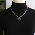 Trendy Classic Top Brand Stainless Steel High Fashion Punk Jewelry Chunky Chain Triangle Necklace Men and Women Unisex Jewelry