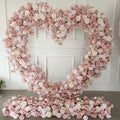 Wedding Marriage Proposal Decoration Dusty Blush Pink Rose Floral Heart Arch