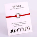Manufacturer Antique Silver Plated Cheering Cheer Mom Custom logo Cheerleader Cheer Men Rope Ladies Bracelet