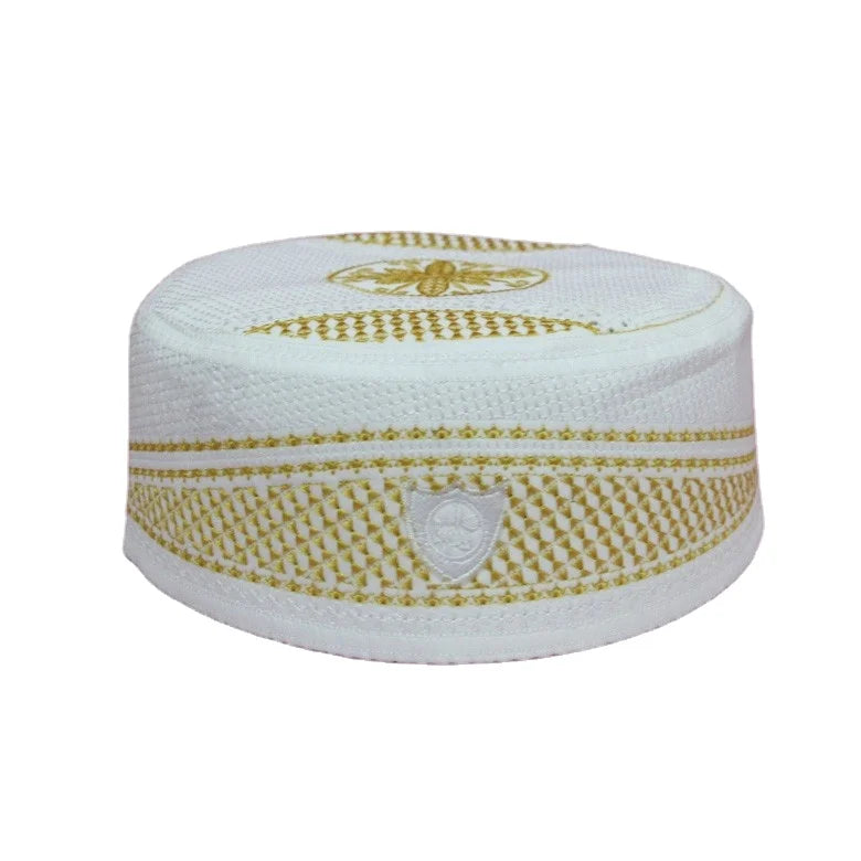 New Design Hui Muslim Worship Cap Gold Thread Embroidered Character Style Outdoor Wearable Hat