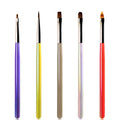Nail Brush Manufacturer Colorful Handle Small Oval Gel Flat Oval Ombre 3D Nail Brush Nails Design Pro Set Brush