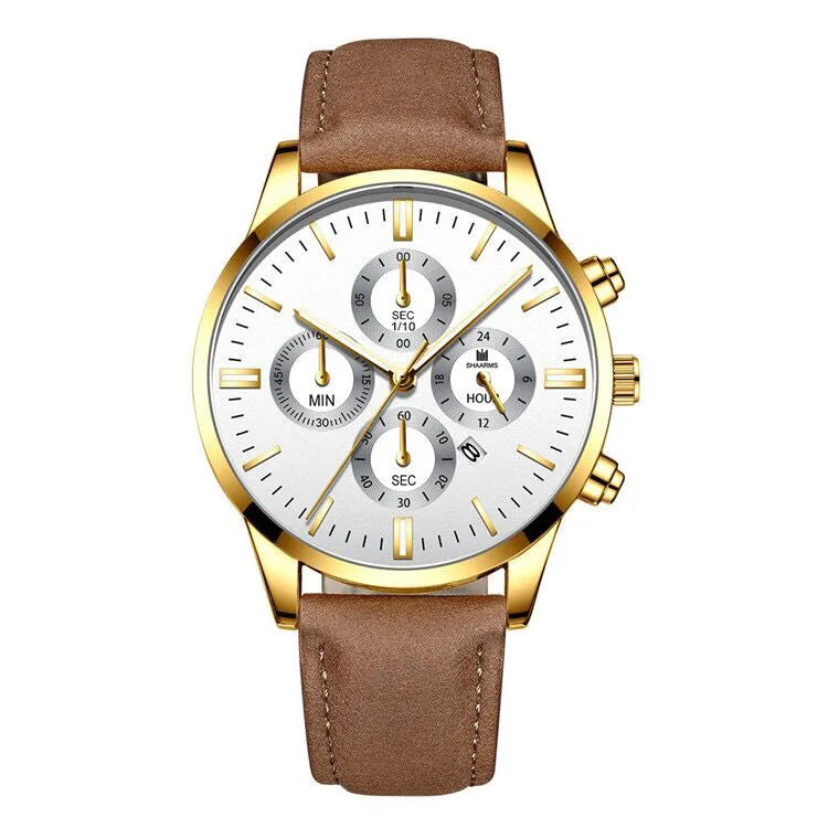 Factory Customized Wholesale Men's Quartz Watch Multifunctional Timing 38MM Large Dial Watch