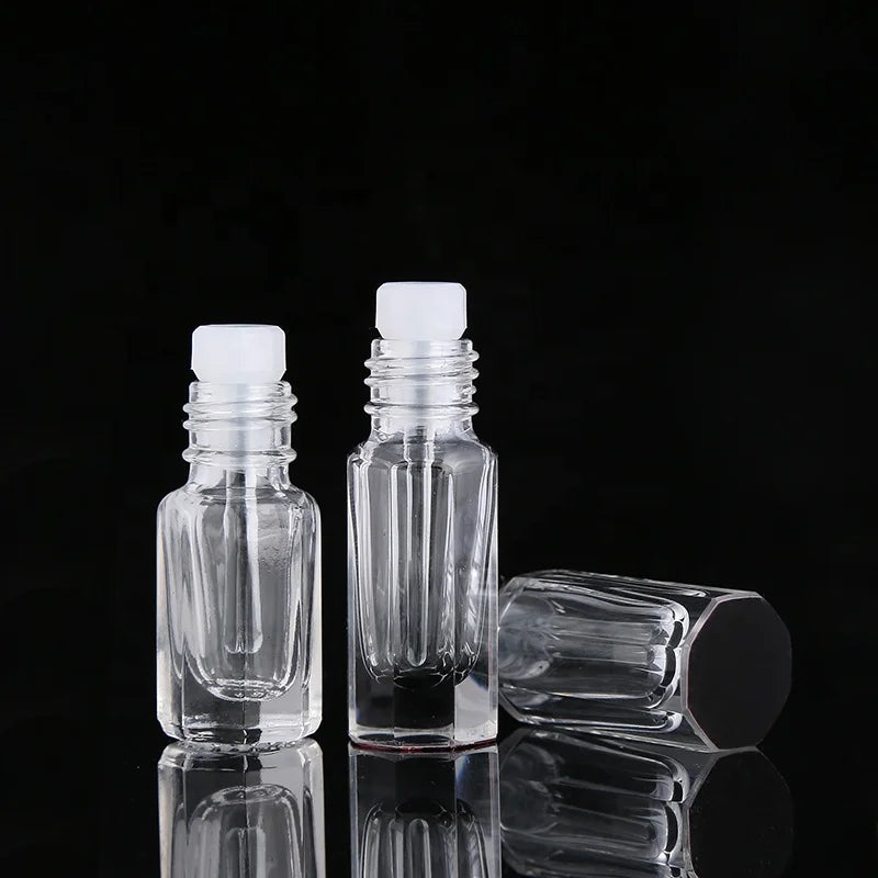 CJ-2021 New Arrived 3ml Mold Attar Oil Glass Bottle Fancy Dome Lid Small Empty Essential Oil Bottle