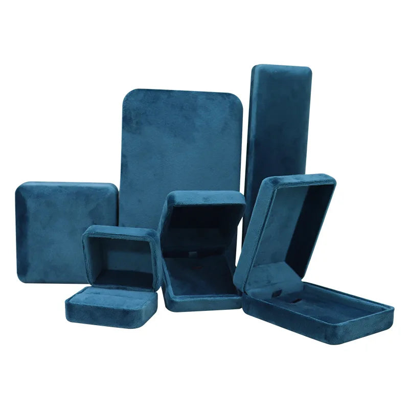 Aimgal Jewelry Factory Customized logo Round Corner Iron Velvet Jewelry Box Set Multi-function Storage