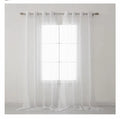 Wholesale White Striped Shiny Tulle Sheer Curtains for Living Room Window Decor Home Valances