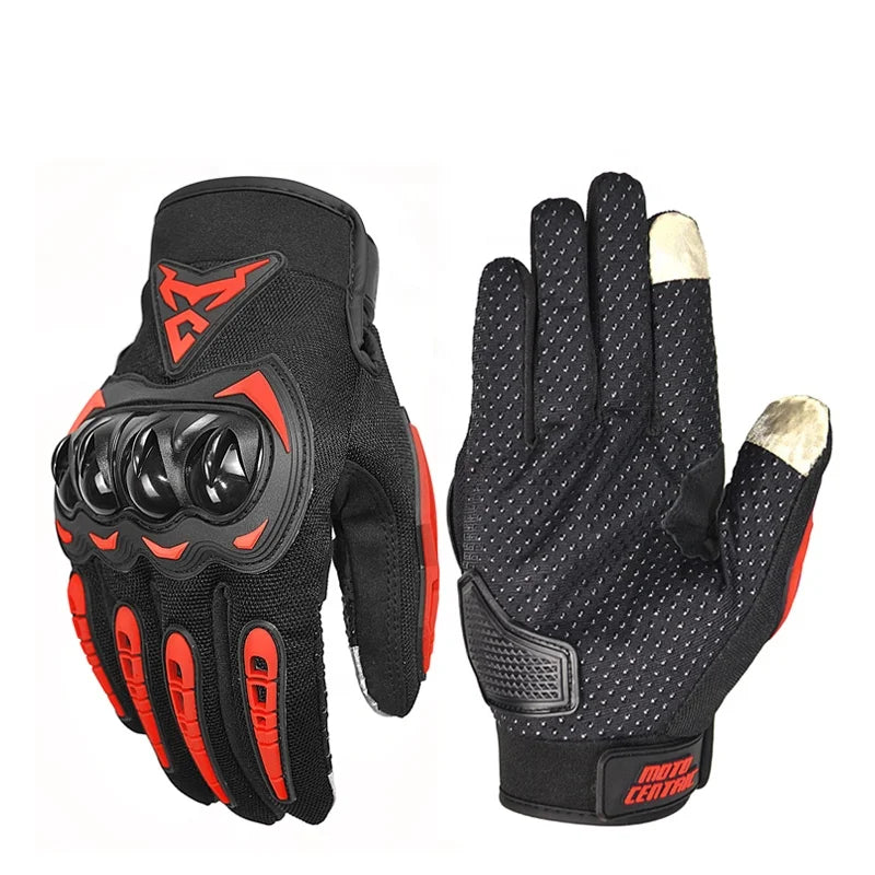 Summer Full Finger Motorcycle Riding Gloves Touch Screen Motorbike Motocross Bike Hand Gloves Outdoor Sports Racing Gloves