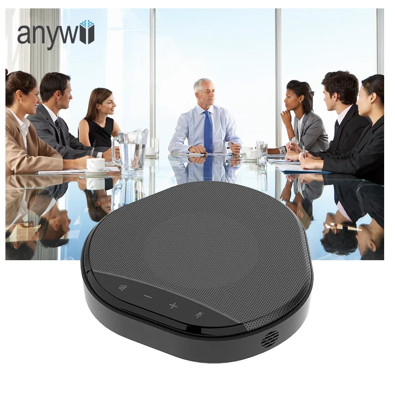 Anywii M6 Speakerphone 360 Voice Pickup Noise Reduction Echo Cancellation Conference Speaker and Microphone for Home Office