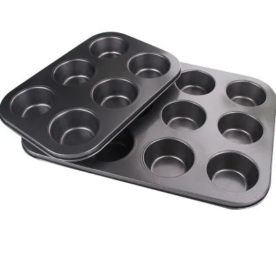 Kitchen DIY Eco-Friendly PTFE Coated Baking Tool Carbon Steel Cupcake Mold Muffin Pan Baking Tray