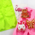 Candle Molds 731 Factory Free Sample 6 Hole Rabbit Bear Shape Silicone Cake Mold Soap Making Molds Silicone Cake Tools Moulds