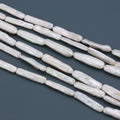Factory Pearl Wholesale Price White Long Strip Natural Freshwater Baroque Pearl Premium AAAAA Pearl for Jewelry Making