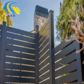 Modern High-Style Outdoor Garden Aluminum Horizontal Privacy Slat Fence Secure Modular Fence for Protection