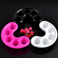 Professional Portable Nail Art Tool Wholesale 5 Finger Hole Multicolor Plastic Manicure Nail Soak Bowl