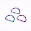 13mm 20mm 25mm 32mm 38mm Handbag D Ring Metal Rainbow Color D Ring Buckle