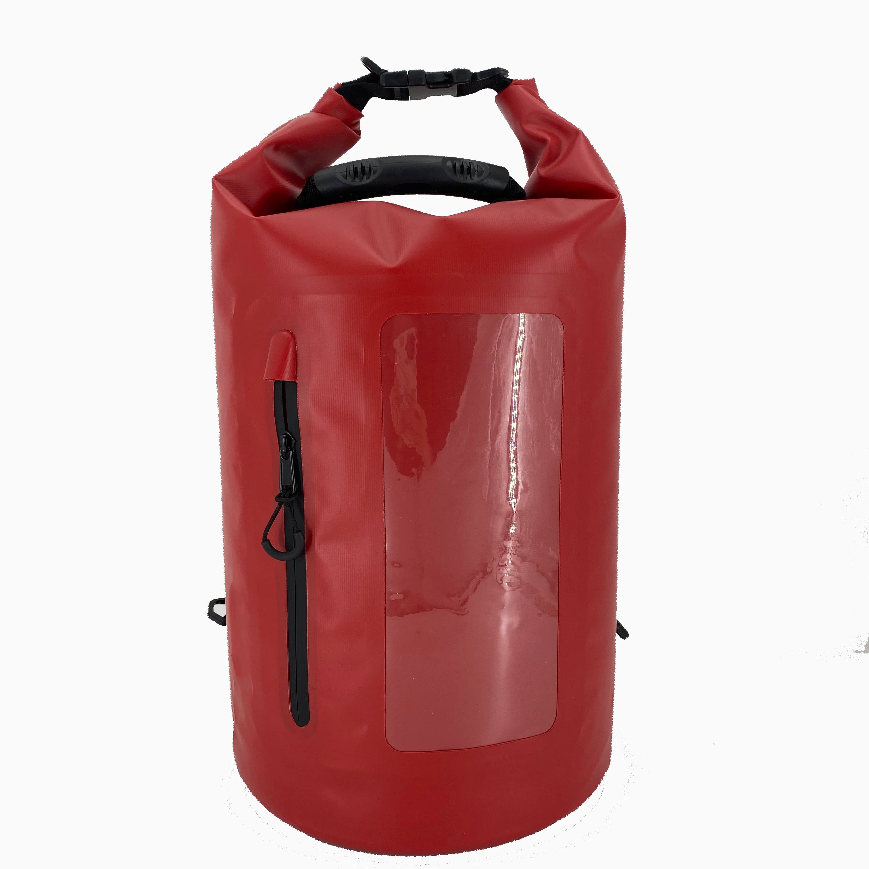 30L High Visibility Waterproof Dry Bag Backpack with Strap and Front Mesh Pocket