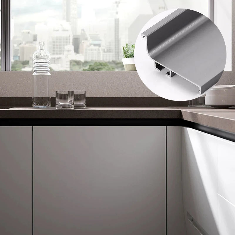 Anti-rust Anodized Aluminum Profile Decorative Cabinet Handle Extruded Profile Suitable for Cabinet Accessories