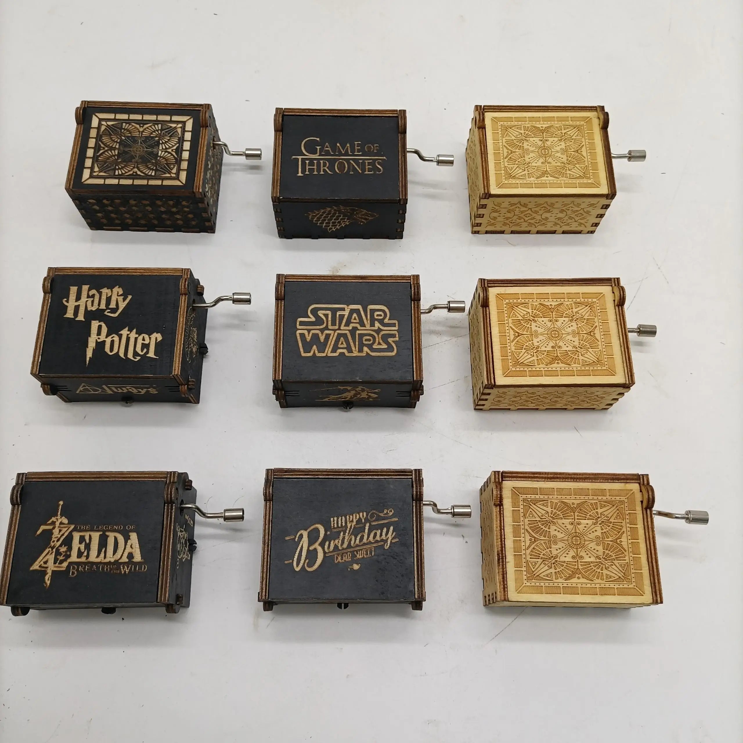 Custom Gifts Wooden Handicrafts Christmas Toy Music Box Christmas Decorations Moving Wooden Music Box Wood Music Box