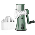 5 Interchangeable Blades Round Mandoline Vegetable Slicer Drum Shredder Chopper Manual Rotary Cheese Grater Grinder