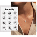 316L Stainless Steel 14K Gold Plated Custom 9mm Disc Pendant Engraved Butterfly  Necklace