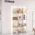 Foldable Dustproof Large Capacity Showcase Display Box Handbag Magnetic Door Storage Organizer