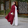 Middle East Muslim Women's Arabic Robe Pure Color Solid Color Simple Design Casual Dress Kimono Abaya Women Muslim Dress