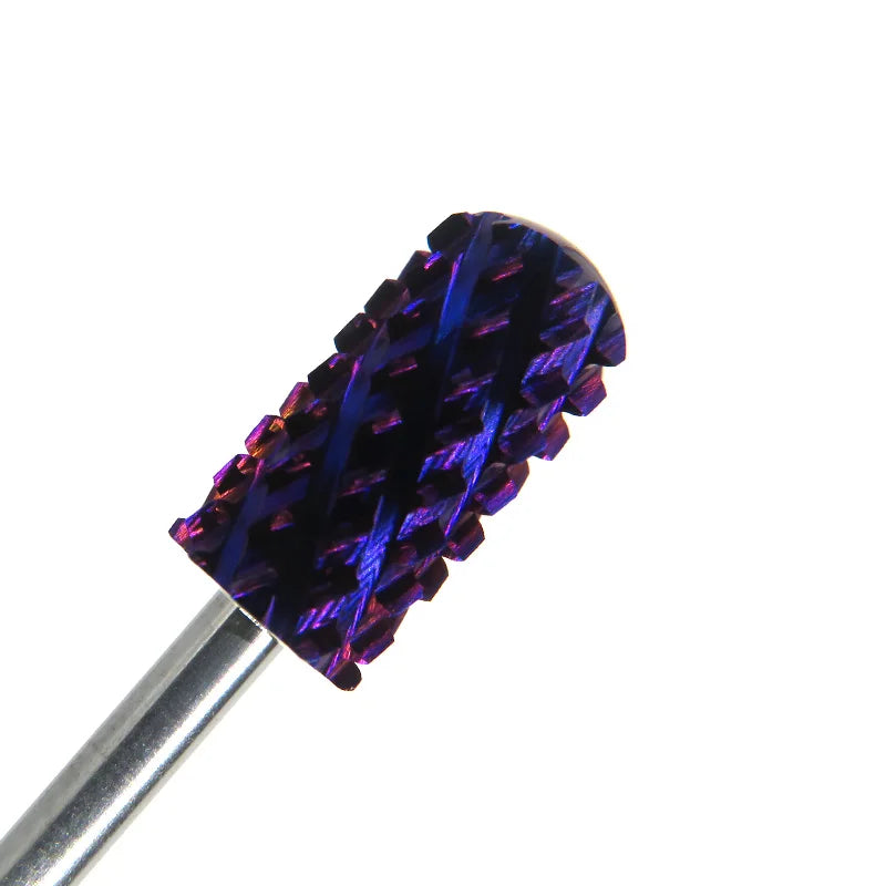 4XC Purple Large Barrel Round Top Carbide Nails Drill Bit Electric Nail File Carbide Nail Drill Bits Wholesale