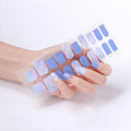 Private Label Full Wrap 2D Plastic UV Semi Cured French Nail Polish Strips with Art Design