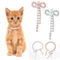 Wholesale Cute Rhinestone Hanging Knot Diamond Kawaii Necklace for Cats