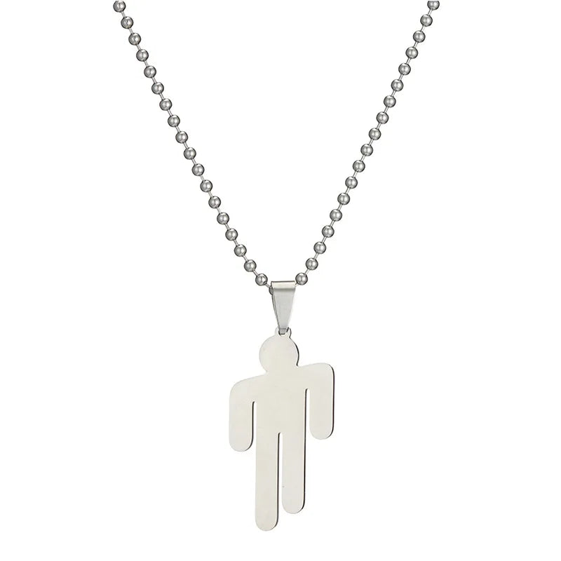 Europe and America Hot Fashion Billie Eilish Necklace Personality Mens Necklace Stainless Steel