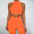 Clearance Sale European and American Women's Back Zipper Vest Yoga Pants Yoga Clothing Set Hot Selling Yoga Clothing