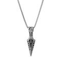 Stainless Steel Viking Runes Valknut Pendant Men's Necklace Spearpoint Arrowhead Pendant Necklace for Man