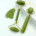 Wholesale Crystals Facial Jade Roller Gua Sha Set Amethyst Green White Black Crystals Craft Crystal Guasha Kit for Face Roller